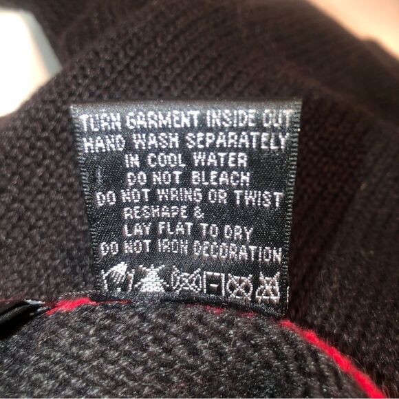 Christmas Cabins at Night Size XL Tacky Ugly Holiday Zip Cardigan Sweater Pom - Picture 4 of 9